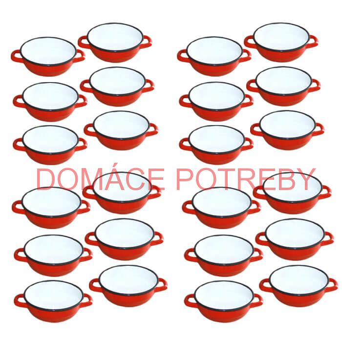 Súprava smaltovaných selských misiek 14 cm 24 ks