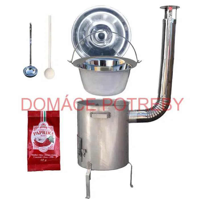 Nerezový kotlík 30 L (1,2 mm) INOX + nerezová kotlina (1,5 mm) 45 cm STRONG EXCLUSIVE