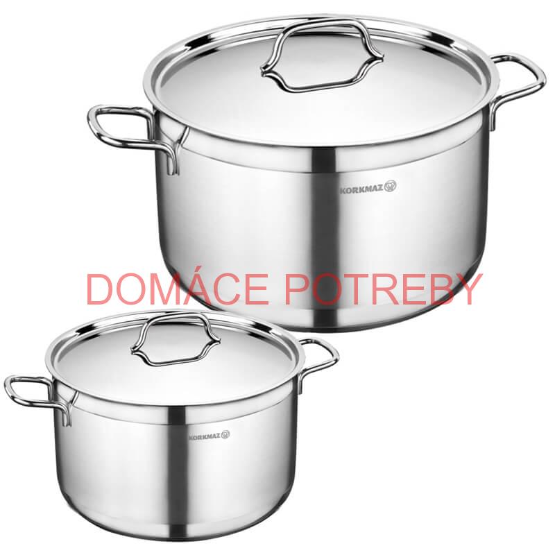 Sada nerezových hrncov s pokrievkou 2 ks 8,5 L, 11 L