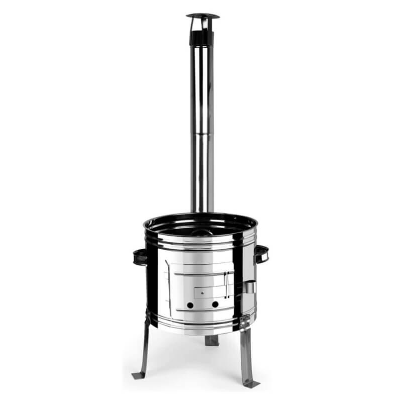 Nerezový kotlík 22 L (0,8 mm) + nerezová kotlina 42 INOX + vareška + misky 12 ks