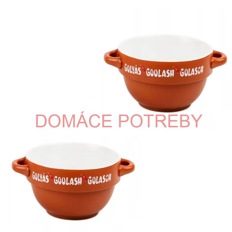 Keramické misky na servírovanie gulášu 0,75 l, 4 ks