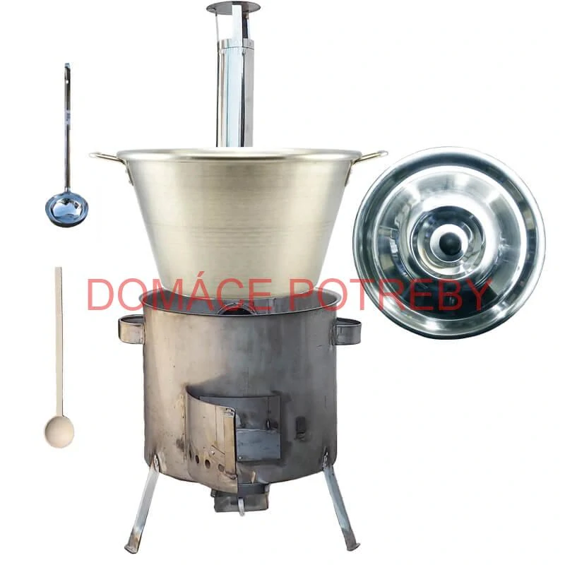 Nerezový kotol 40 L (1,2 mm) INOX + nerezová kotlina 45 cm (1,5 mm) STRONG CLASSIC