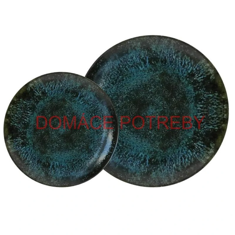 Súprava keramických tanierov 18 ks BLACK