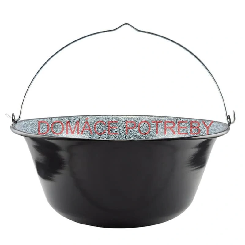 Smaltovaný kotlík (1,2 mm) 25 L + plynový horák k PB + nízka kotlina 42 PLUS 600 + nerezová pokrievka INOX