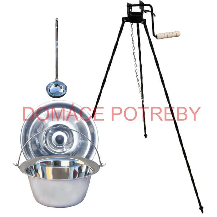 Antikorový kotlík 22 L (0,8 mm) + pokrievka + stojan s kladkou VAR