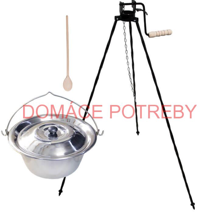 Antikorový kotlík 10 L (1,2 mm)+ stojan s kladkou VAR