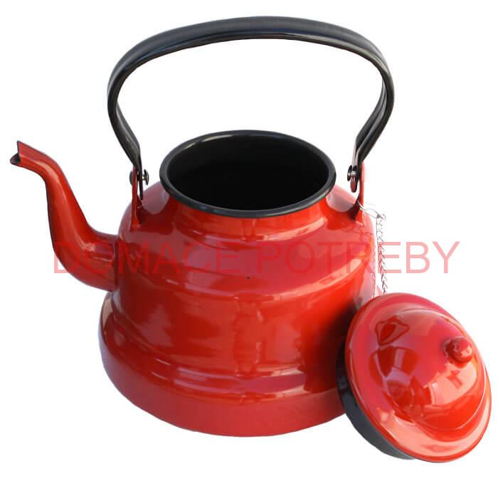 Smaltovaný čajník 3 L RED