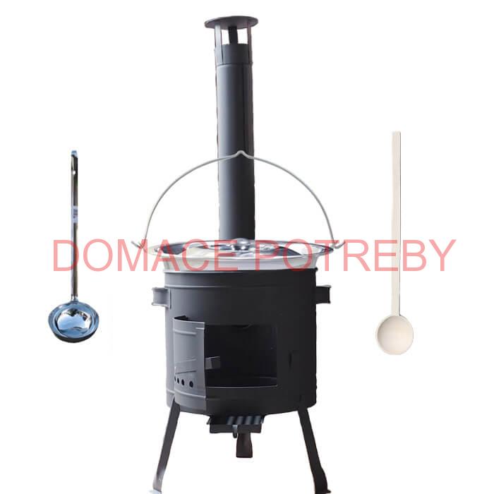 Kotlíkový gulášový set 36 PLUS 600 + nerezový kotlík 15 L (1,2 mm)