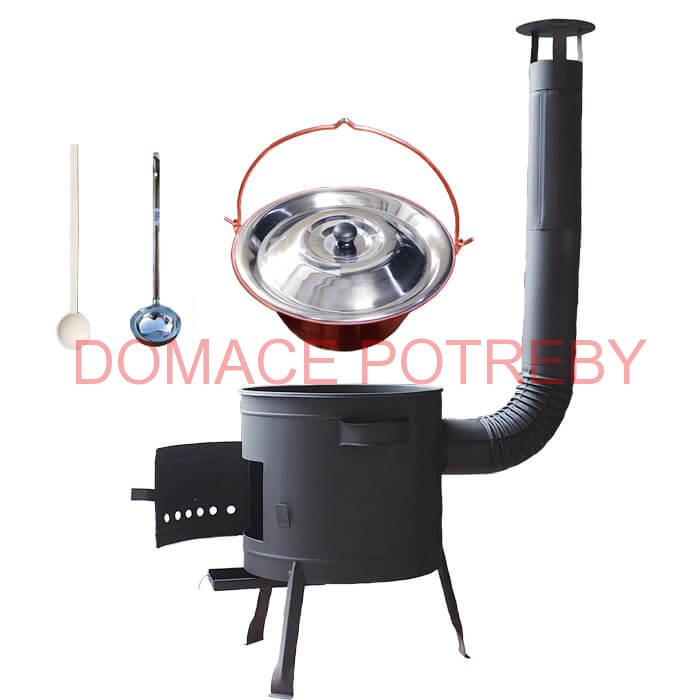 Kotlíkový gulášový set 42 PLUS 600 + medený kotlík 20 L (1,2 mm)