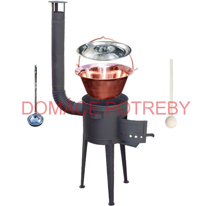 Kotlíkový gulášový set 42 PLUS 600 + medený kotlík 20 L (1,2 mm)