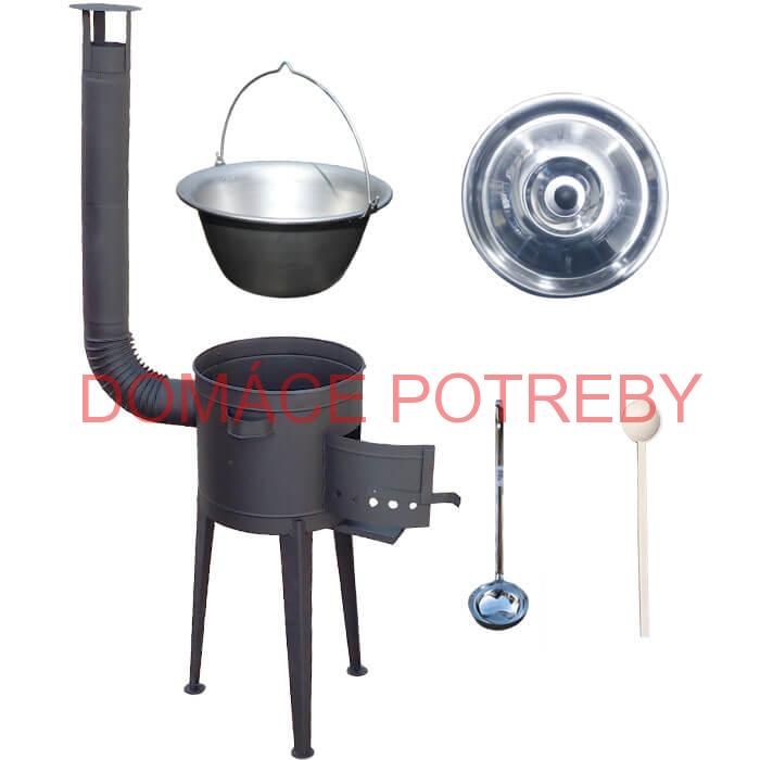 Kotlíkový gulášový set 42 PLUS 600 + nerezový kotlík 20 L (1,5 mm)