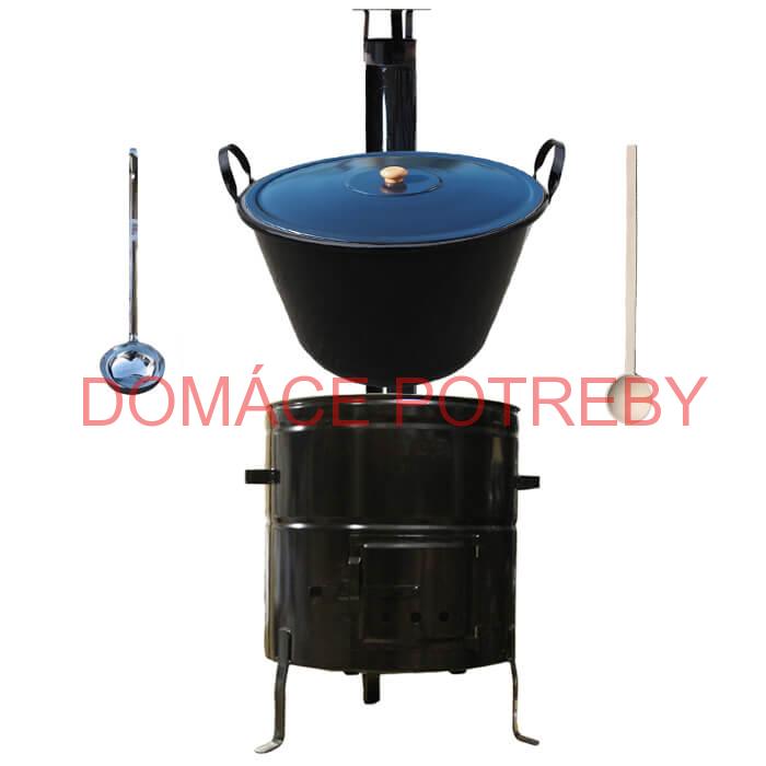 Smaltovaný kotol 80 L + kovová kotlina 58 cm BIG PARTY