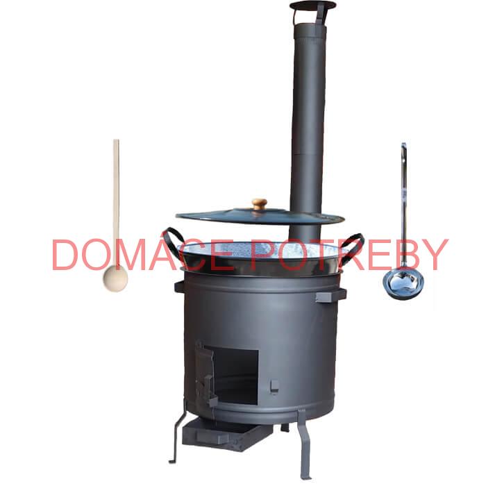 Smaltovaný kotol 60 L + žiaruvzdorná kotlina 53 cm PLUS 600