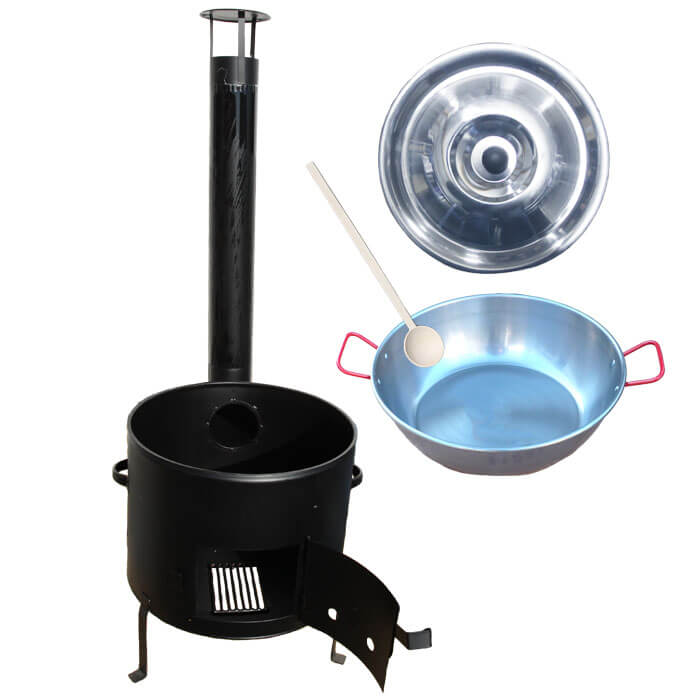 Panvica PAELLA (WOK) 36 cm + kovová kotlina 36 cm GARCIMA