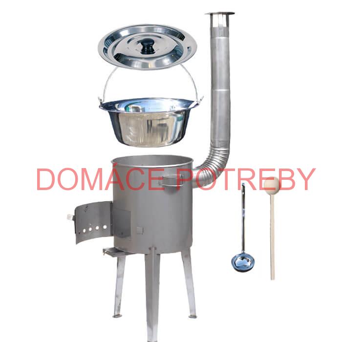 Antikorový kotlík 30 L (1,2 mm) + nerezová kotlina 45 cm LUXUS