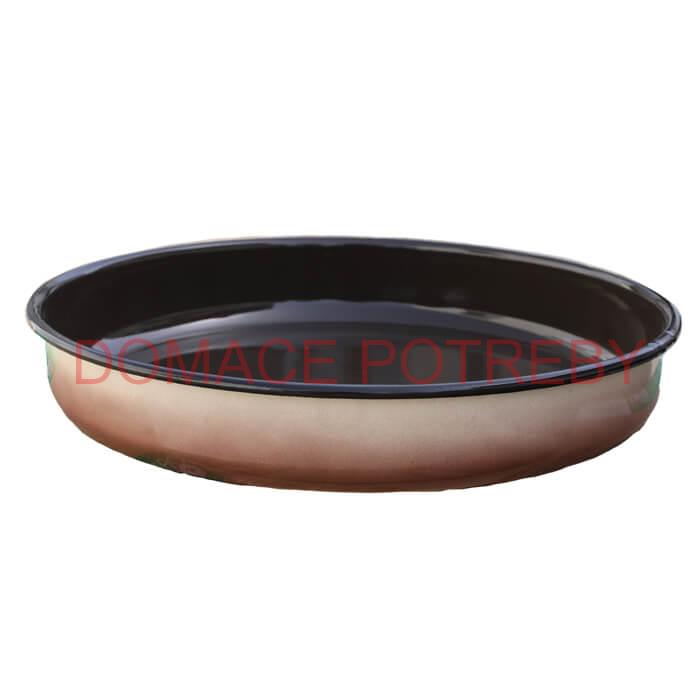 Smaltovaný okruhlý pekáč 38 cm, výška 6,2 cm