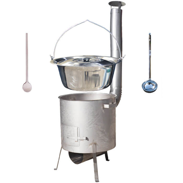 Nerezový kotlík 20 L (1,2 mm) INOX, zosilnená vysoká nerezová kotlina 42 cm KOMFORT