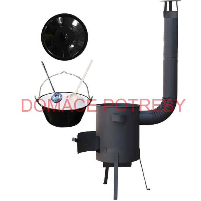 Smaltovaný kotlík 25 L + žiaruvzdorná kotlina 45 PLUS 600 4 MM