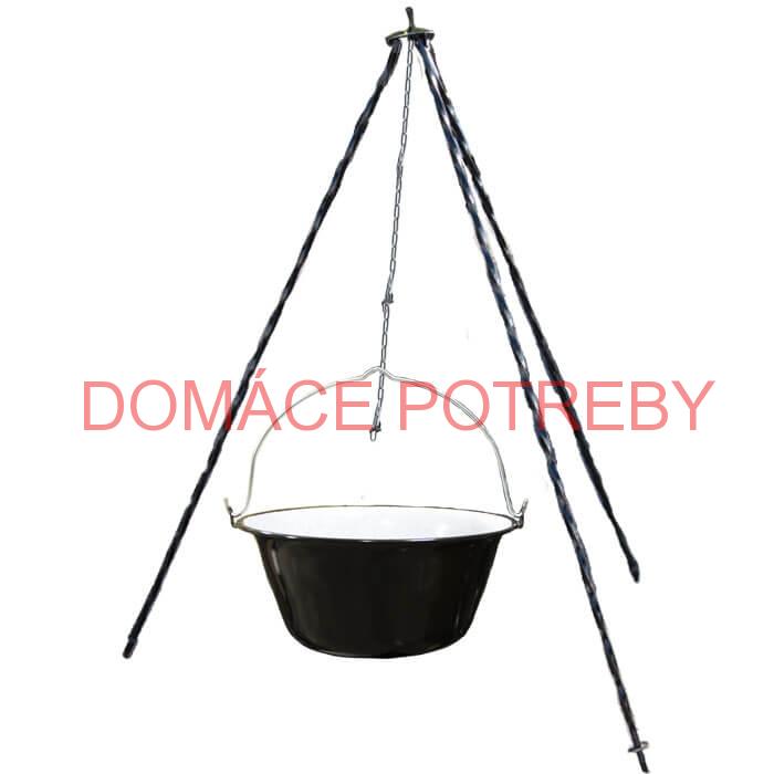 Smaltovaný kotlík 22 L + trojnožka 1,2 m