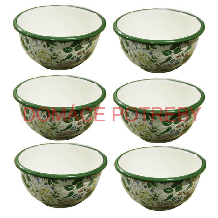 Súprava smaltovaných misiek 13 cm 6 ks DECOR