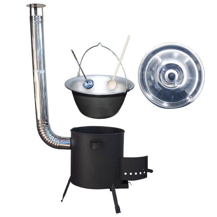Nerezový kotlík 20 L (1,5 mm) + žiaruvzdorná kotlina (1 mm) 42 PLUS 600