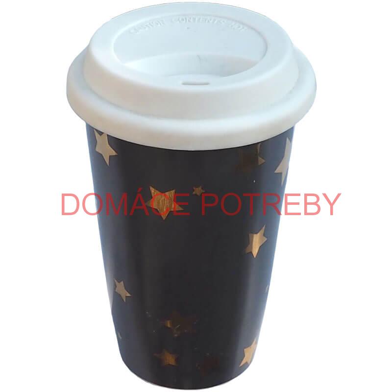 Keramický hrnček s vrchnákom - hnedý VIANOCE