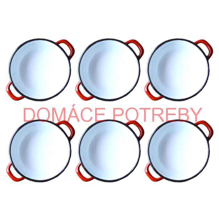 Súprava smaltovaných selských misiek 14 cm 6 ks