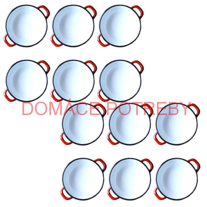 Súprava smaltovaných selských misiek 14 cm 12 ks