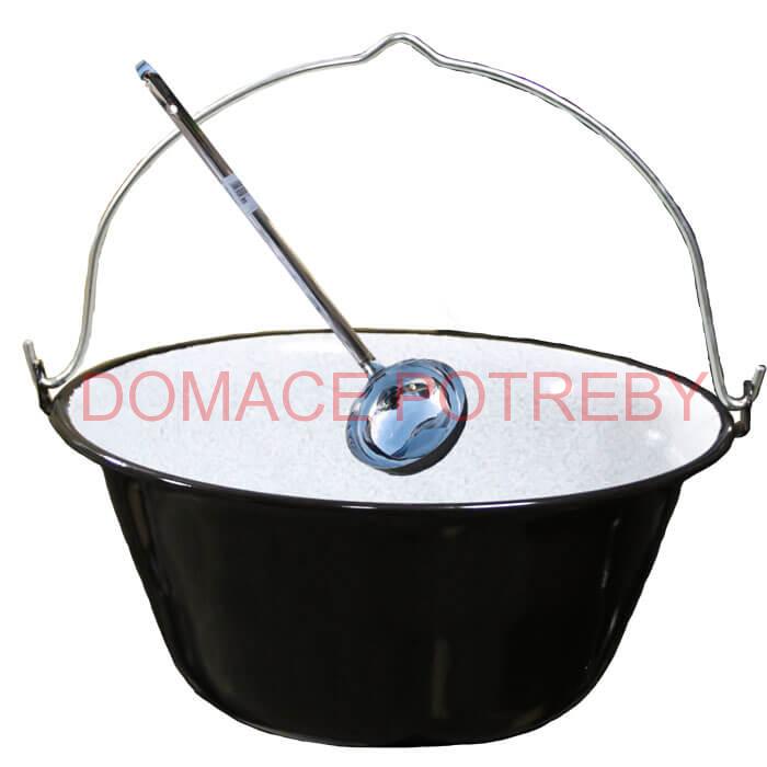 Smaltovaný kotlík 20 L + antikórová naberačka