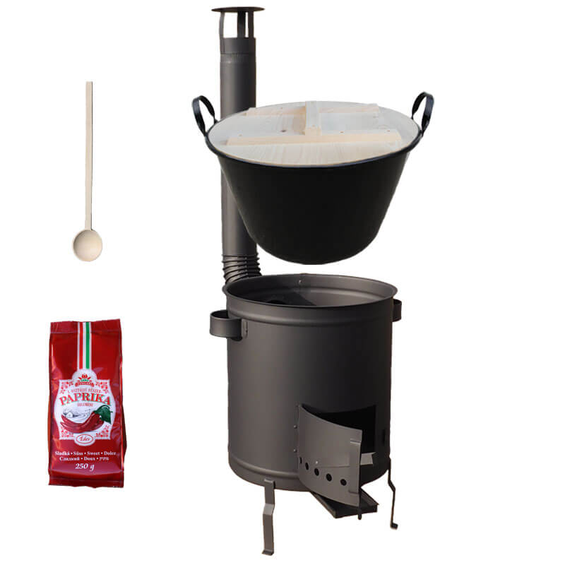 Smaltovaný kotol 80 L + hrubostenná kotlina 60 cm (1,5 mm) STRONG PLUS 600 + sladká paprika 250 g