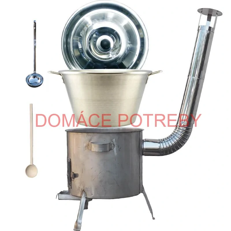 Nerezový kotol 40 L (1,2 mm) INOX + nerezová kotlina 45 cm (1,5 mm) STRONG CLASSIC