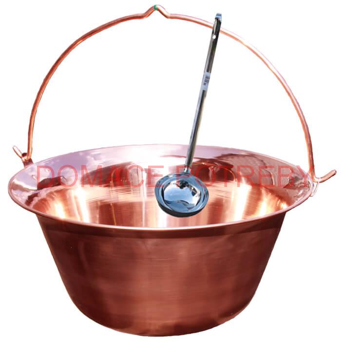 Medený kotlík 20 L + antikórová naberačka
