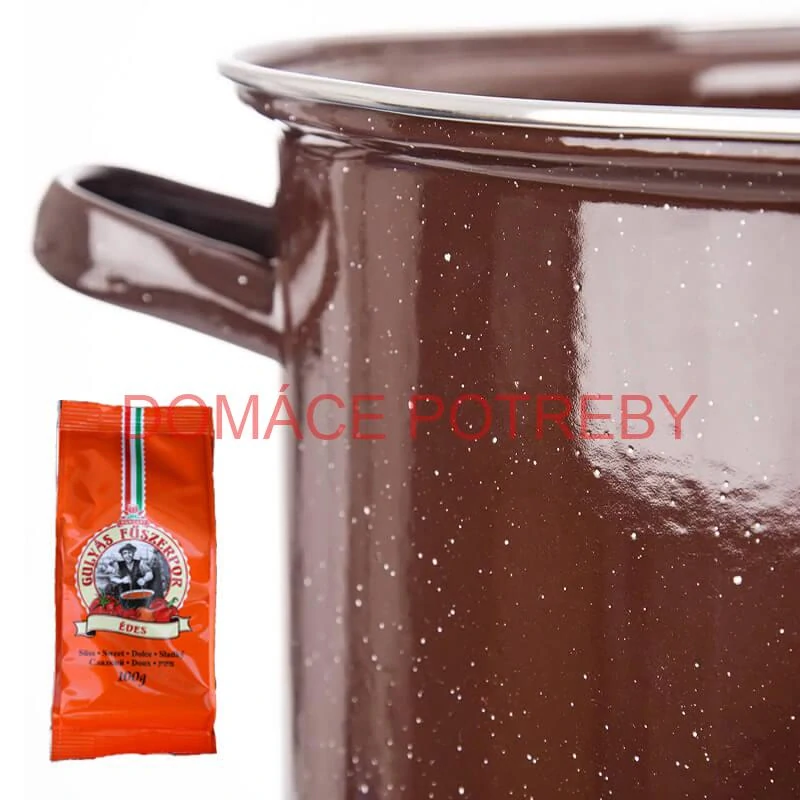 Hrniec hrubostenný smaltovaný bez pokrievky 20 l FALCO + paprikové korenie na guláš - sladké 100 g