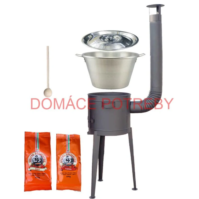 Nerezový kotol 40 L + vysoká kotlina 47 cm (2,0 mm) HODO Plus 600 + paprikové korenie na guláš