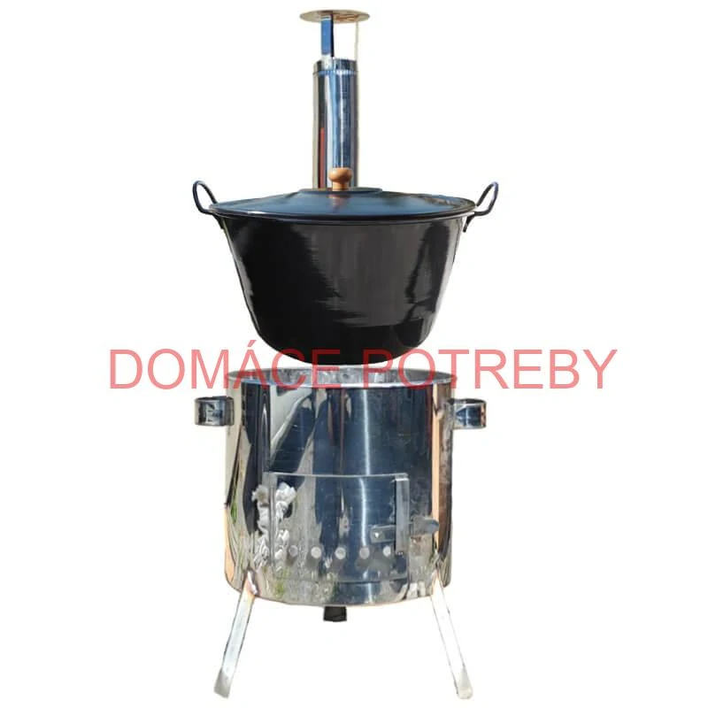 Smaltovaný kotol 70 L + nerezová kotlina 53 cm LUSTRO