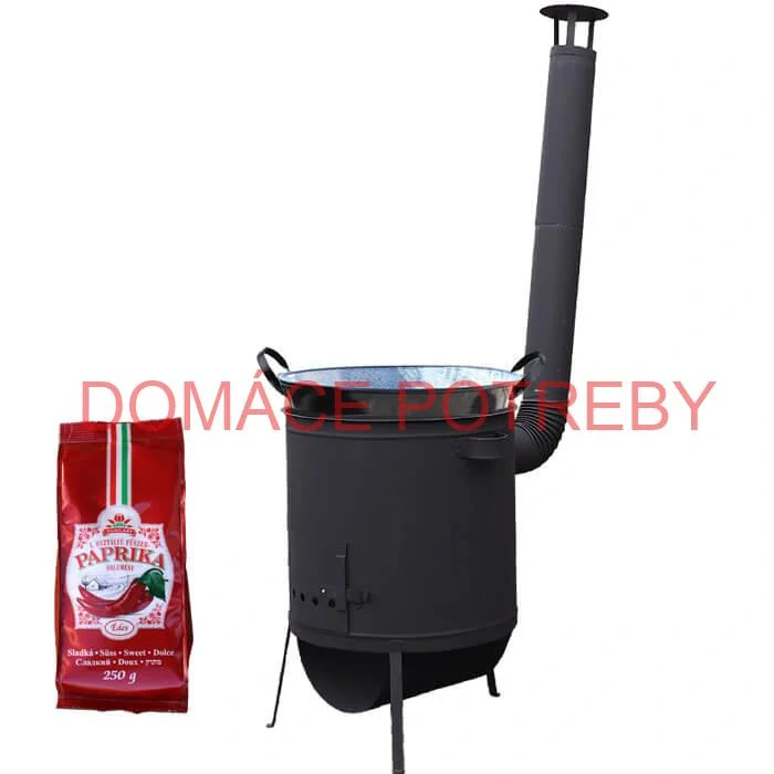 Zabíjačkový smaltovaný kotol 100 L, žiaruvzdorná kotlina 42 PLUS 600 4 MM + sladká paprika GURMÁN 250 g
