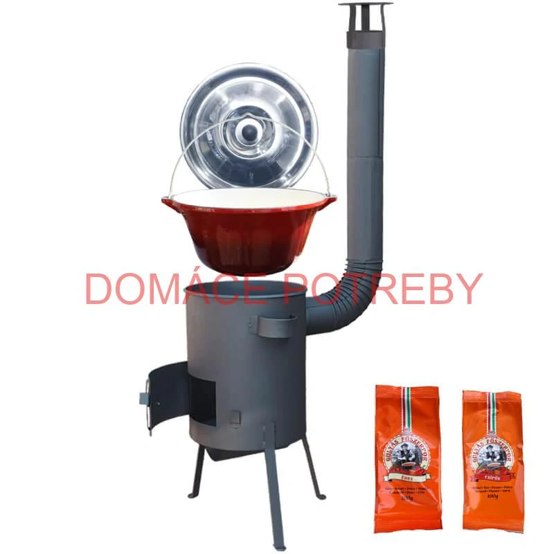 Liatinový kotlík so smaltovanou úpravou 22 L + žiaruvzdorná kotlina 42 PLUS 600 4 MM + paprikové korenie na guláš - MIX 100 g