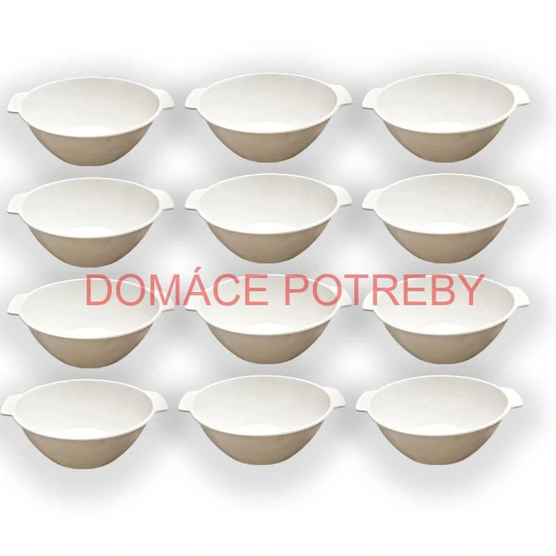 Sada 12 ks: Plastová miska na fajnový kotlíkový guláš a polievky – 500 ml