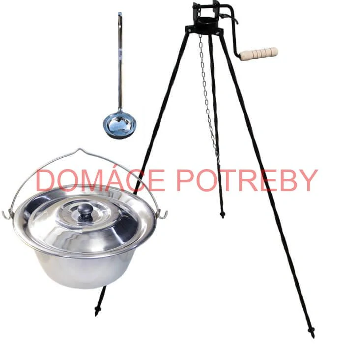 Antikorový kotlík 22 L (0,8 mm) + pokrievka + stojan s kladkou VAR