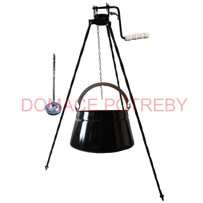 Kotlík na ryby 13 L + trojnožka s kladkou