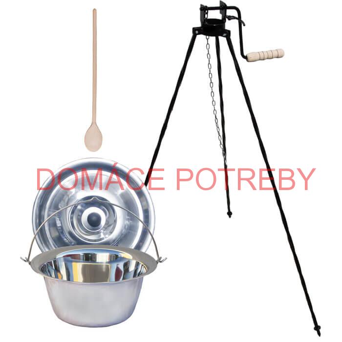 Antikorový kotlík 10 L (1,2 mm)+ stojan s kladkou VAR