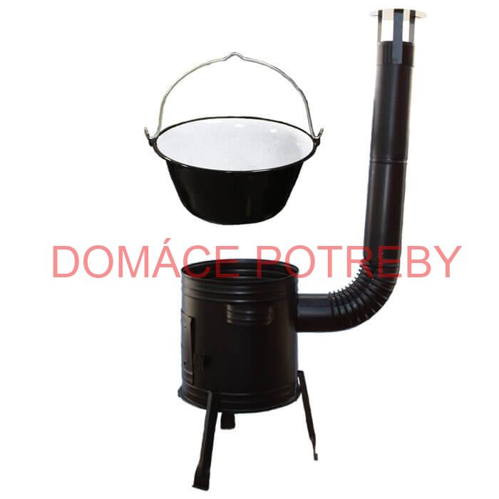 Smaltovaný kotlík 20 L (1,2 mm) + kovová kotlina 42 CLASSIC (KOV) Easy party