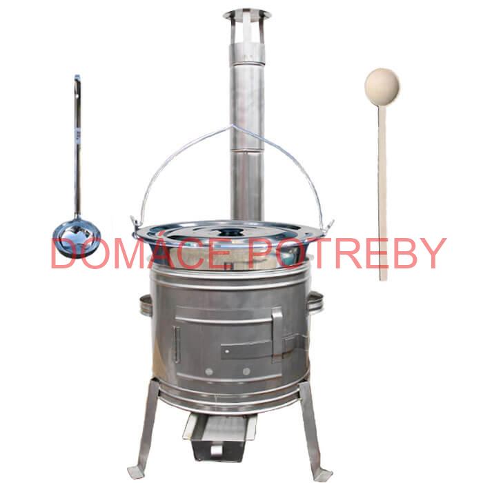 Antikorový kotlík 15 L (1,2 mm) + nerezová kotlina 36 cm + vareška a naberačka TOPLUX