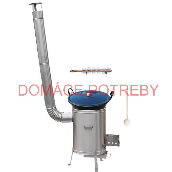 Zabíjačkový smaltovaný kotol 80 L + nerezová kotlina 56 cm + štamperlíky