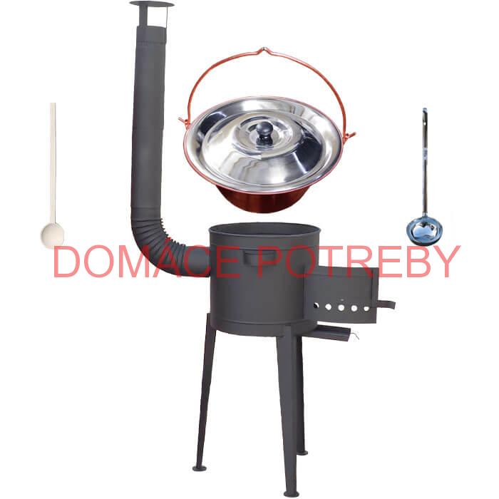 Kotlíkový gulášový set 42 PLUS 600 + medený kotlík 20 L (1,2 mm)