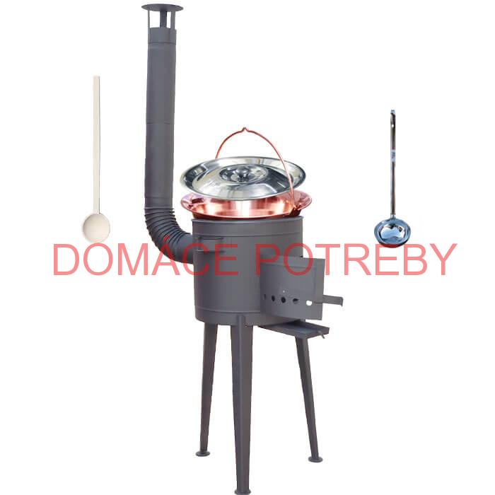 Medený kotlík 30 L (1,2 mm) + vysoká kotlina 45 cm PLUS 600