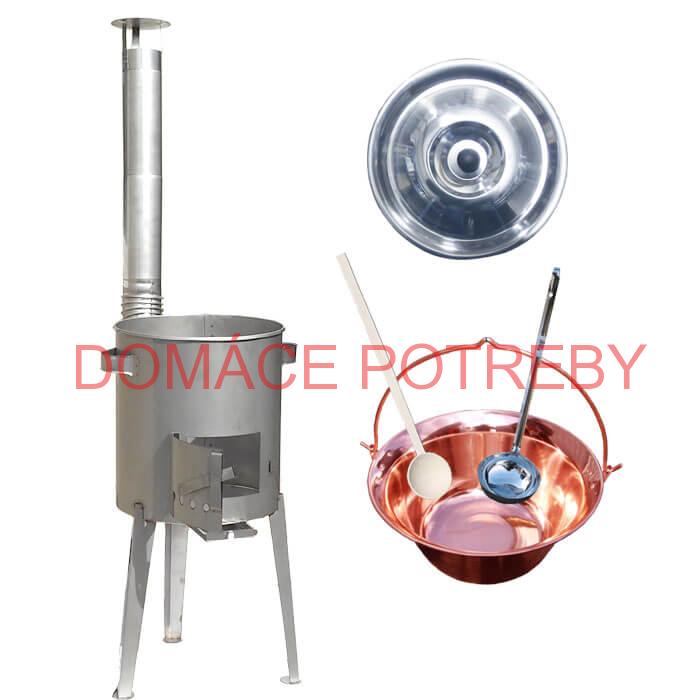 Medený kotlík 14 L (1,2 mm) + nerezová kotlina 36 cm LUXUS