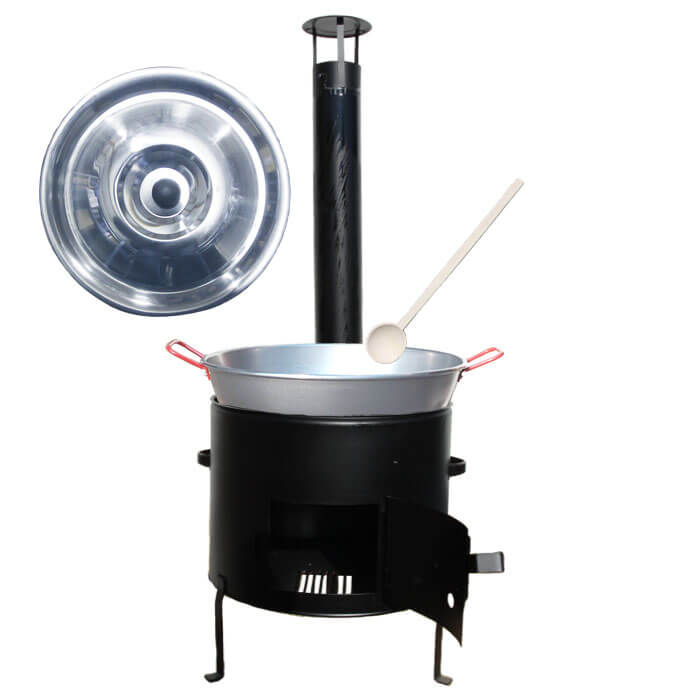 Panvica PAELLA (WOK) 36 cm + kovová kotlina 36 cm GARCIMA