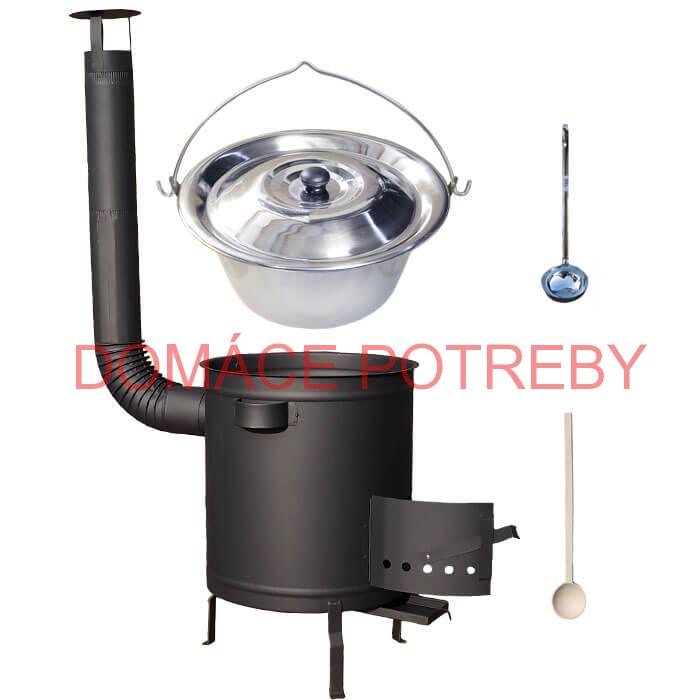 Nerezový kotlík 22 L (0,8 mm) + hrubostenná (1,5 mm) a žiaruvzdorná kotlina 42 PLUS 600