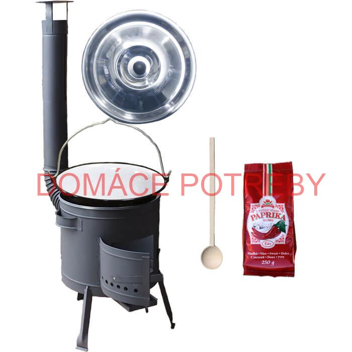 Smaltovaný kotlík 22 L (1,2 mm) + hrubostenná (1,5 mm) žiaruvzdorná kotlina BALKY STRONG 42 PLUS 600